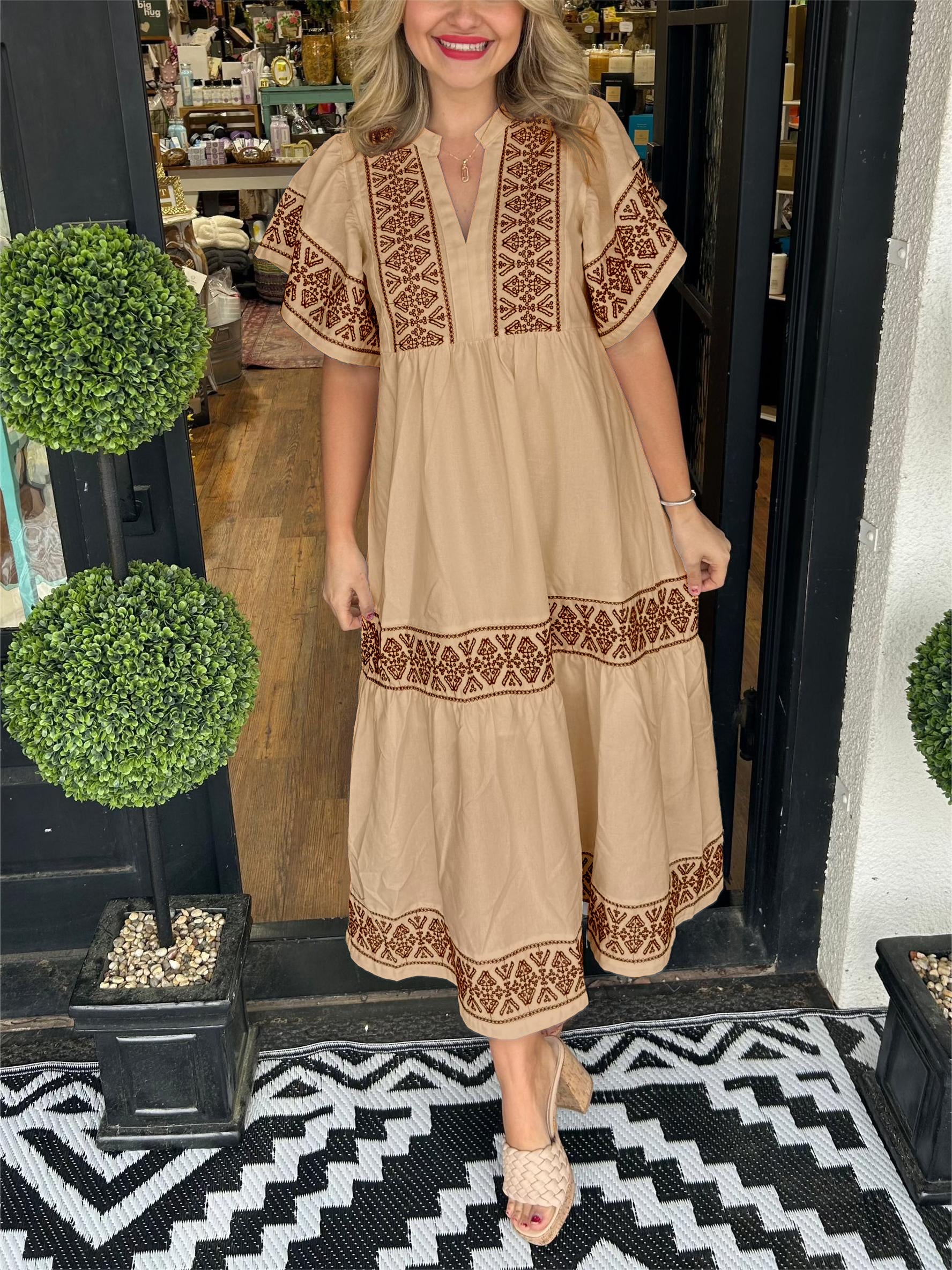BEST SELLING 52%OFF💝2024 Women's V-Neck Boho Maxi Dress💝-6