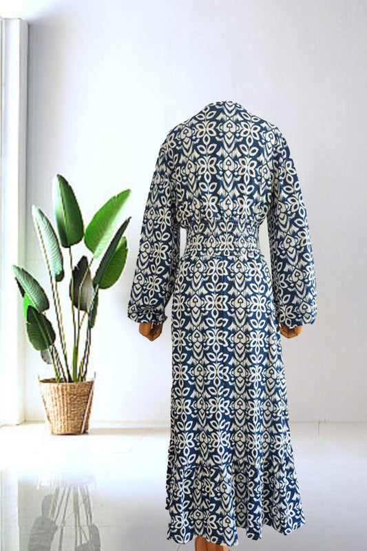 🔥SUMMER SALE 53% OFF 👗New Floral Print V Neck-Long Dress-14