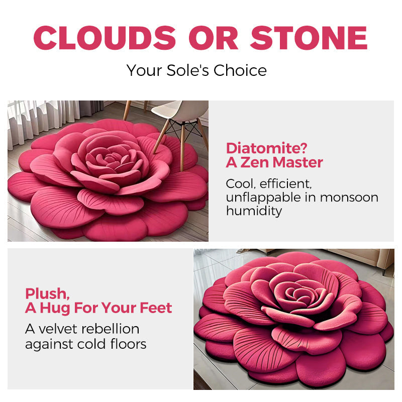 🌺Limited Time Offer🌺Floral Plush & Diatomaceous Earth Floor Mat-6
