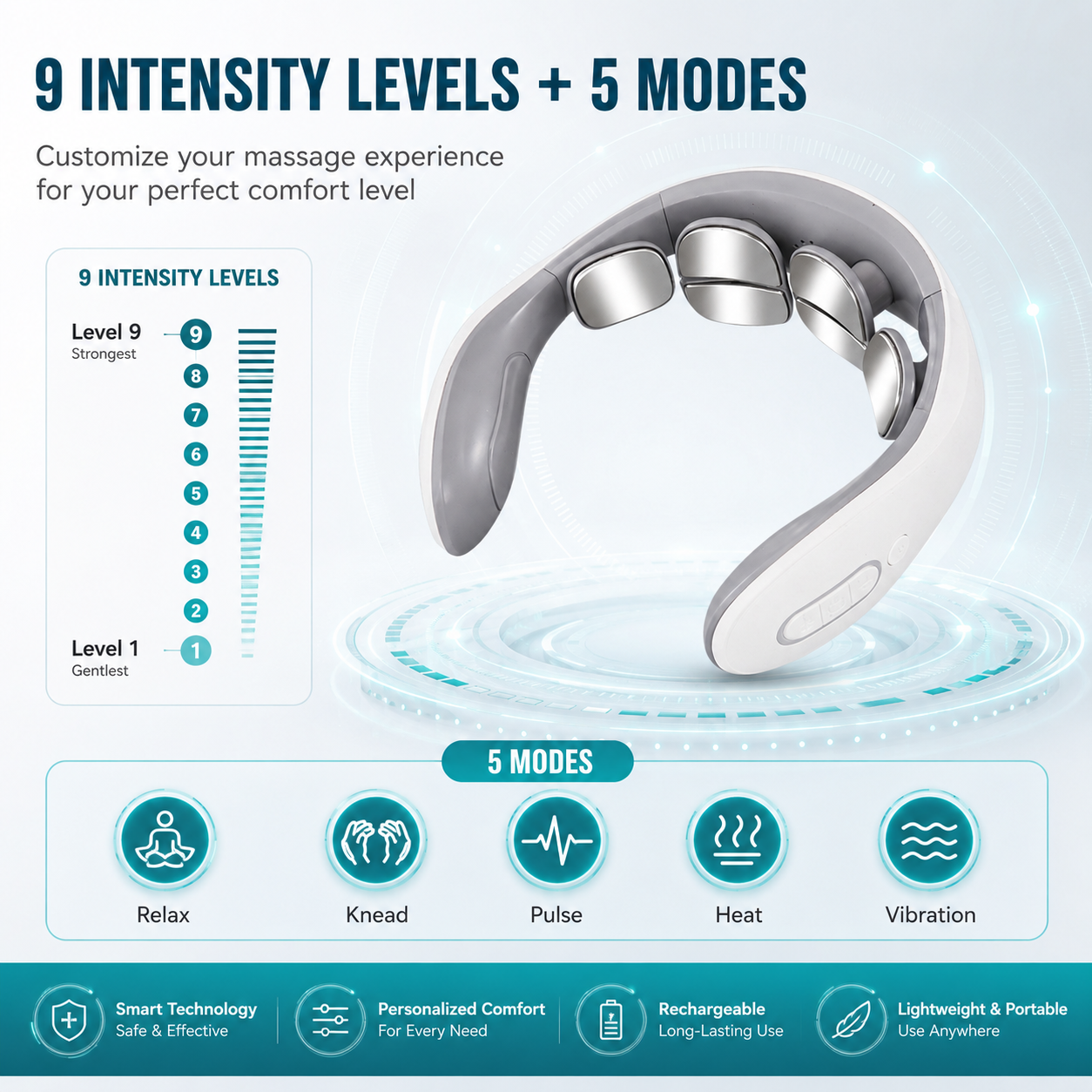 Heated 4D Neck Massager / Portable 4D Neck Relaxer-6