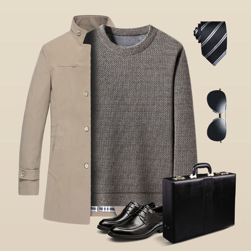 🎁Christmas Specials 50%OFF - Men's Warm Cozy Lined Crewneck Top-6