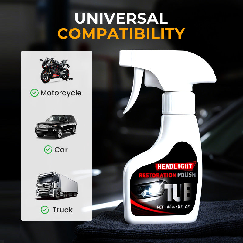 180ml Professional Car Headlight Restorer with Sponge🧽🚗-5