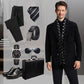 🎅Christmas Pre-sale🎁Men’s Stylish Notched Lapel Winter Tweed Jacket with White Duck Down Lining-6
