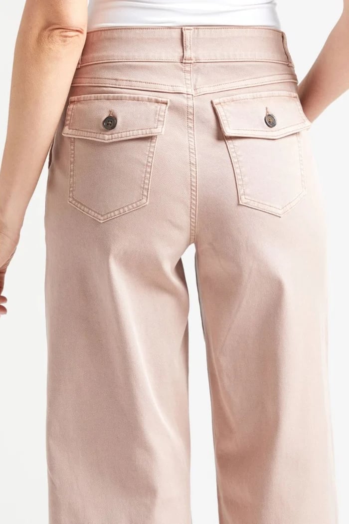 🔥2024 HOT SALE🔥Stretch Twill Cropped Wide Leg Pants-16