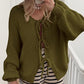 🍂Autumn Hot Sale ！💖Women's Long Sleeve Tie Front Knit Sweater