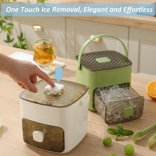 🧊✨ Ice Cube Maker with Storage Box – Button Release, Leak-Proof, 48 Cubes at Once 🏠