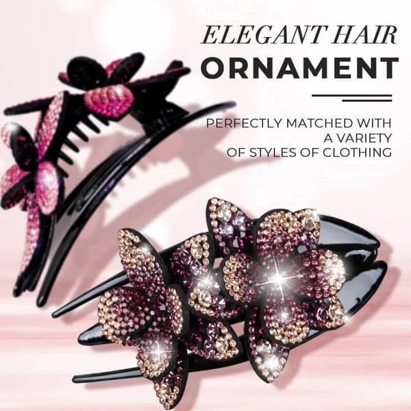 Buy more, get more free🏵️Rhinestone Double Flower Hairpin-6