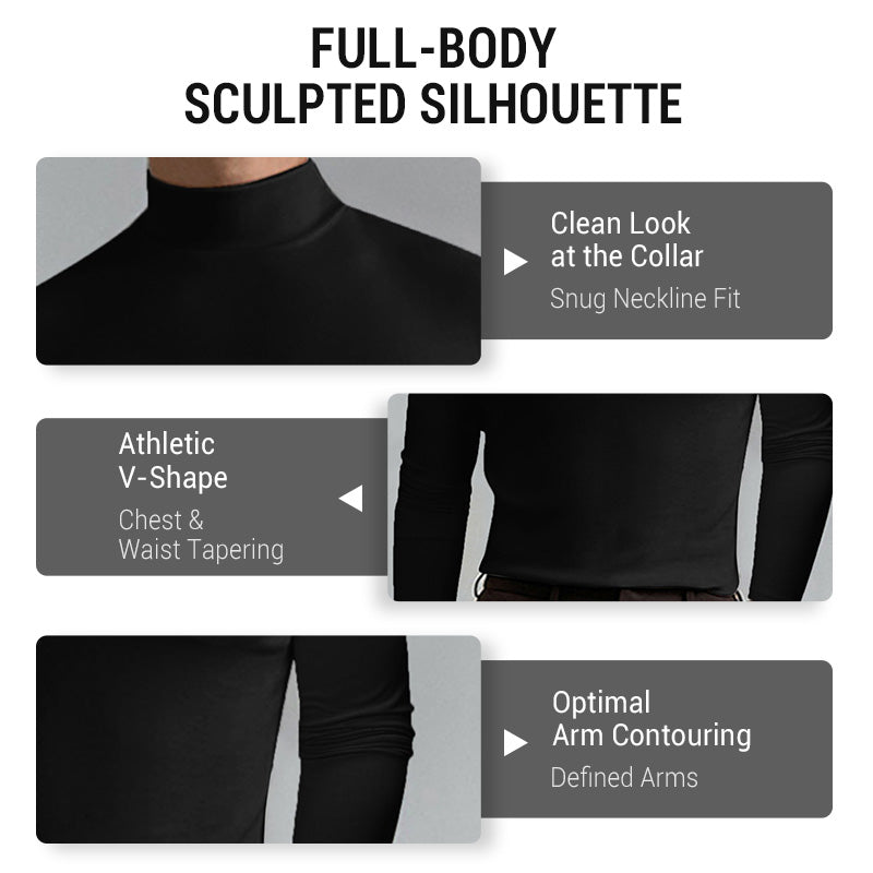 🖤Black Friday Sale:50% OFF🔥Mens High Neck Slim Fit Long Sleeve T-shirt-6