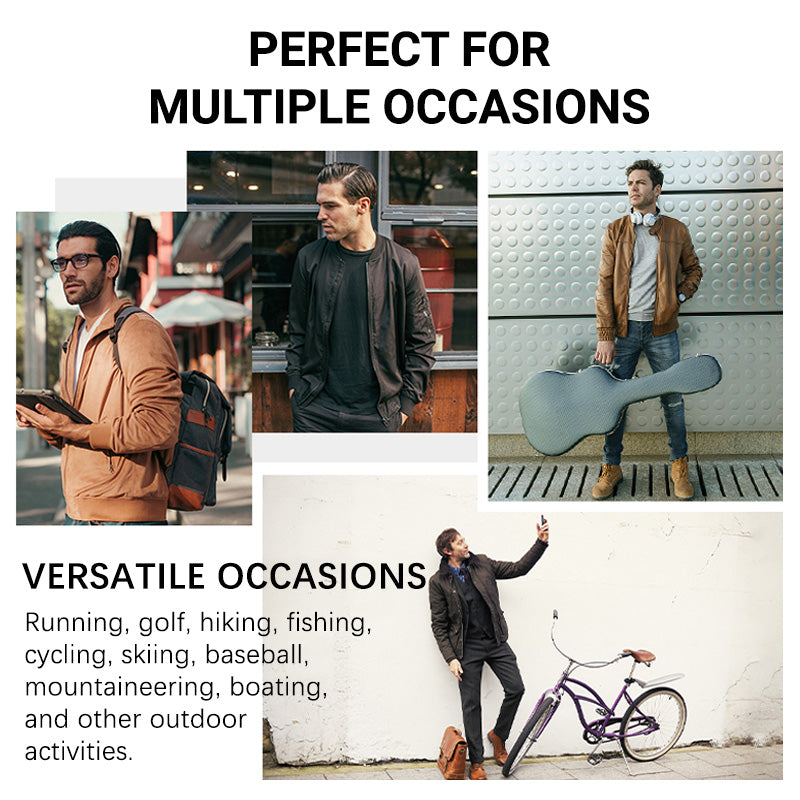 Unisex Stand Collar Zipper Casual Jacket-7