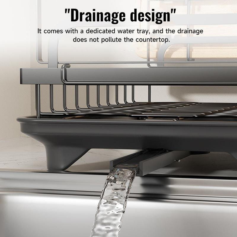 🍽️ 50% OFF!  2-Tier Dish Rack – With Drip Tray, Space-Saving & Ideal for Family Kitchens 🏠-7