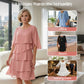 🎁Women's Elegant Layered Ruffle Sleeve Dress – Effortless Style for Every Occasion💃-16
