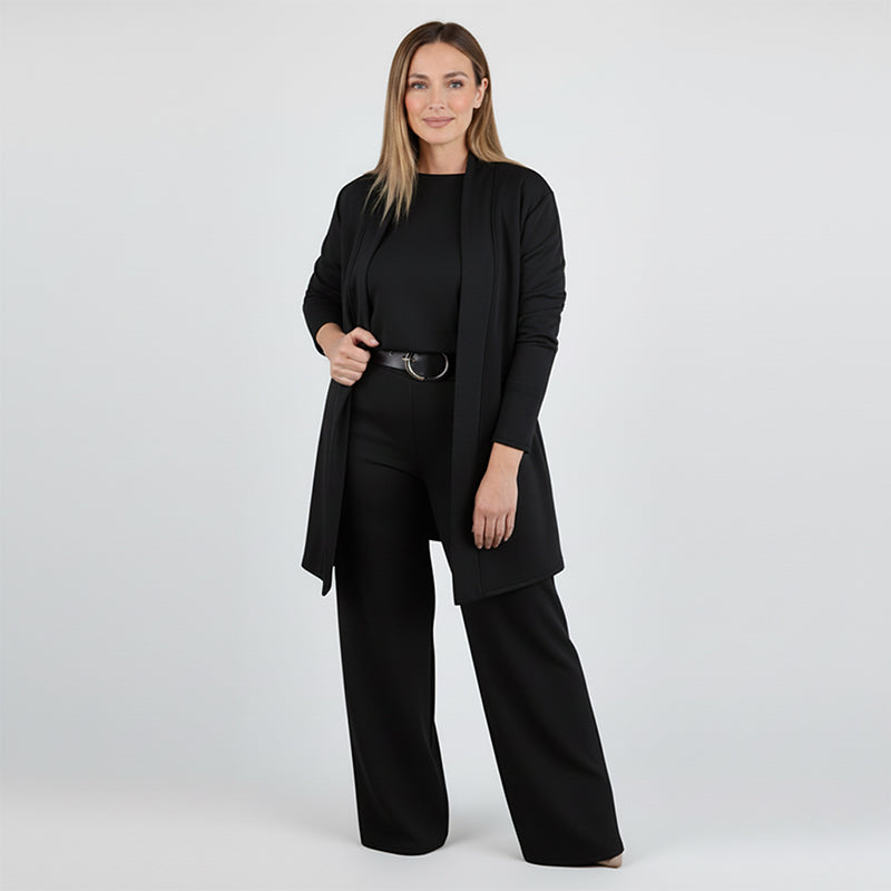 ⏳Time-Limited Special⏰Elegant 3-piece set including long cardigan, top and pants💞-22