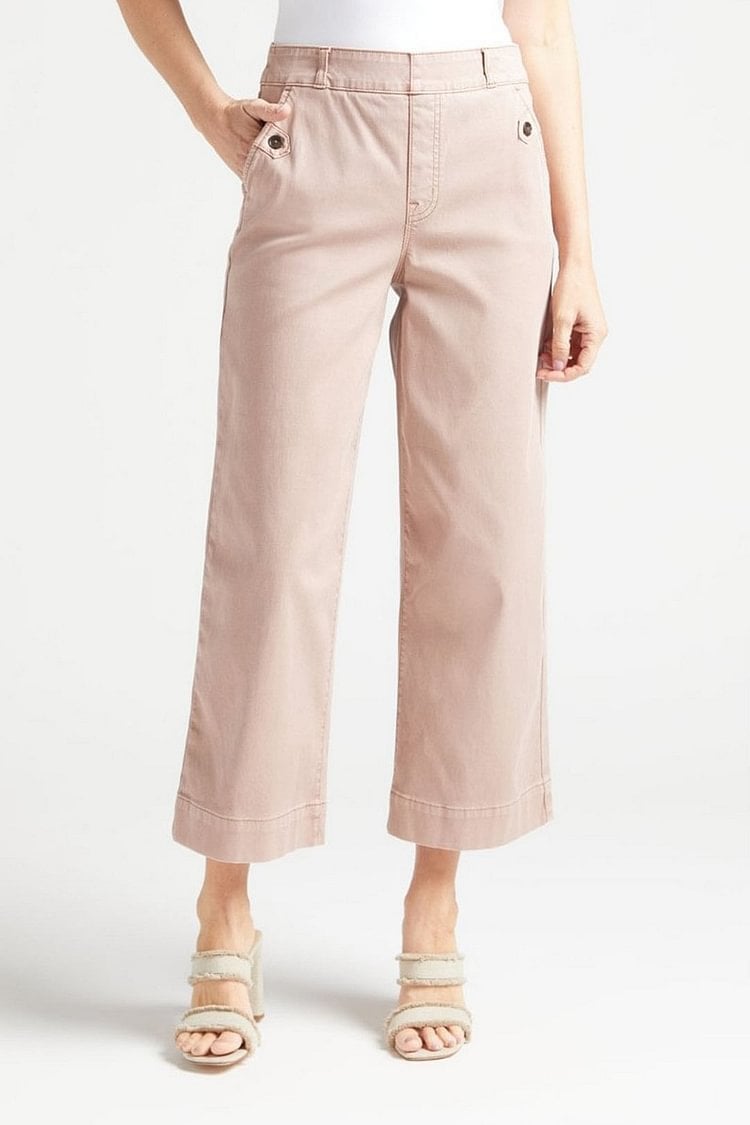 🔥2024 HOT SALE🔥Stretch Twill Cropped Wide Leg Pants-15
