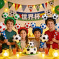 ⚽🏆 50pcs 2026 World Cup Party Set 4 Soccer Headbands 4 Cheer Sticks 🎉🎈 Foil Balloons Photo Backdrop-4