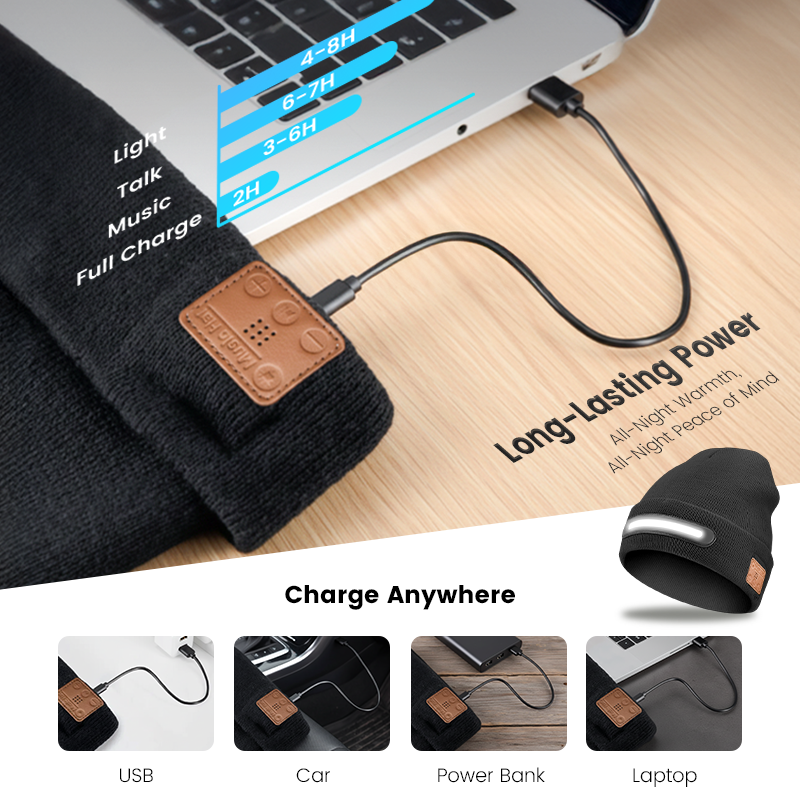✨New Arrival✨Rechargeable Bluetooth Beanie Hat with Light-6