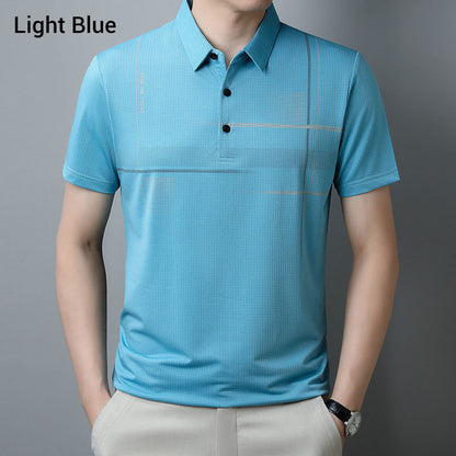 👔 Hübsches Polohemd für Männer - Kaufen Sie 3 und erhalten Sie 1 gratis👕Lockeres, kühles, atmungsaktives T-Shirt mit Revers für Männer