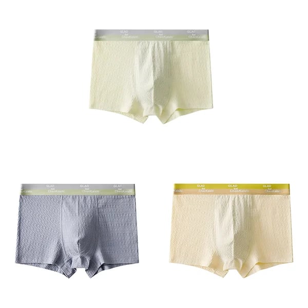 🔥HOT Sale🔥🎉Bubble Cotton Men's Boxer Briefs Antibacterial Breathable Sweat Absorbent🎉-19