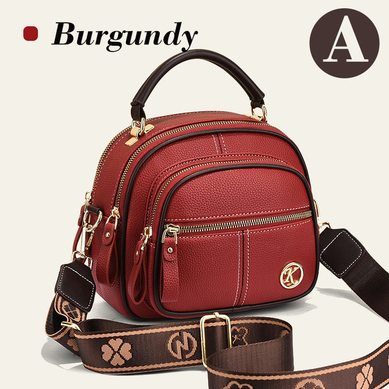 👜 New Arrival-✨Classic Multifunctional Compartments Adjustable Wide Shoulder Strap PU Leather Crossbody Bag-12