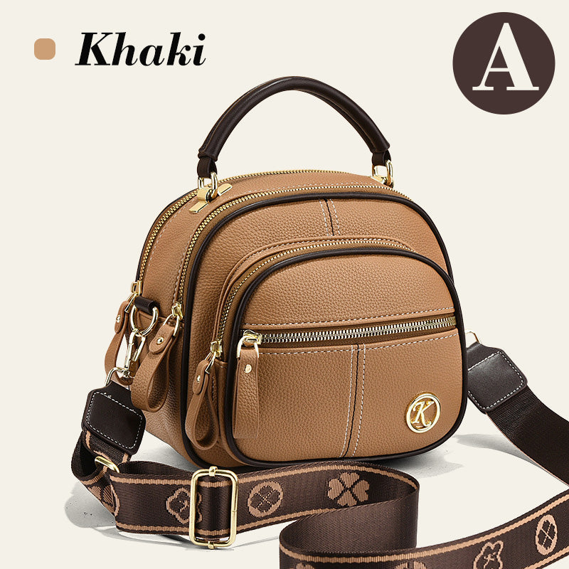 👜 New Arrival-✨Classic Multifunctional Compartments Adjustable Wide Shoulder Strap PU Leather Crossbody Bag-14