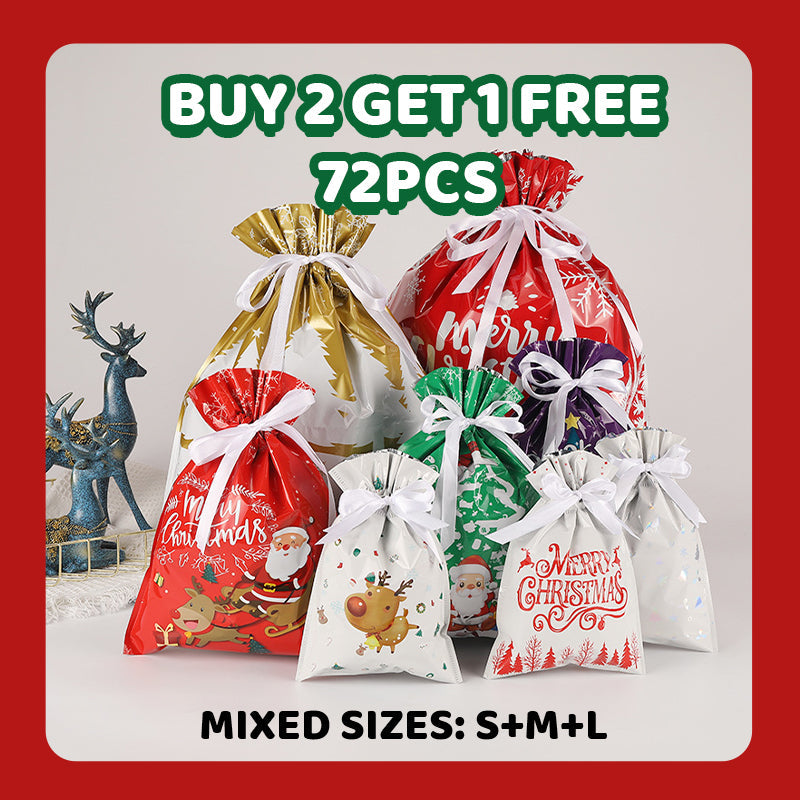 🔥Buy 2 Get 1 Free🎅🎁Christmas Gift Bag With Drawstring-12