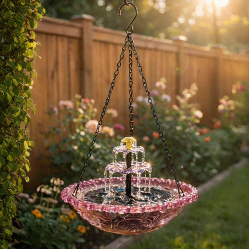 ✨2026 Spring special offer 80% off-🐦Solar Cascade Hanging Bird Bath Fountain-2