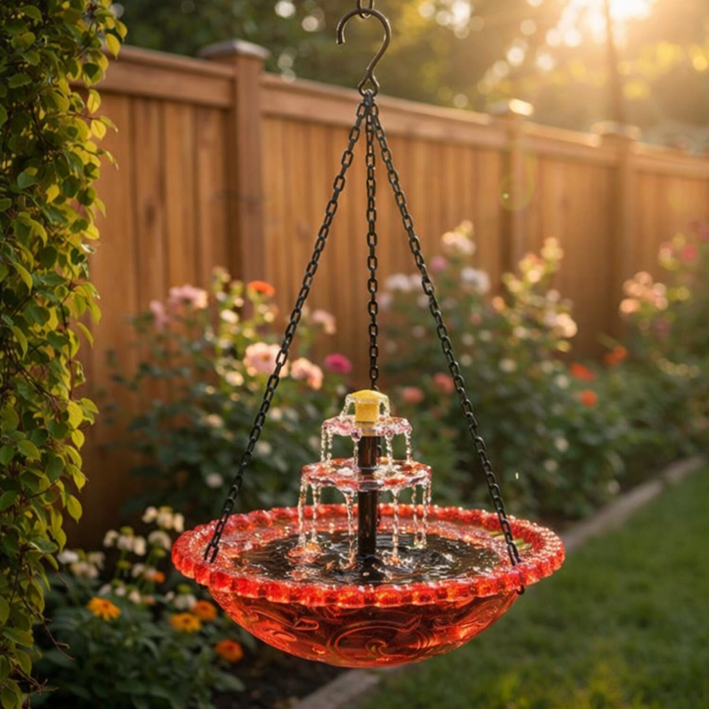 ✨2026 Spring special offer 80% off-🐦Solar Cascade Hanging Bird Bath Fountain-1