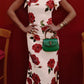 🎉Hot Sale 49% OFF🥳Cheongsam Style Rose Floral Print Tiered Flare Sleeve Stretch Maxi Dress-4