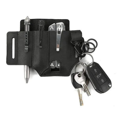 🔥 🛠️ Tactical Leather EDC Belt Bag – Compact Tool Pouch For Outdoor & Everyday Carry