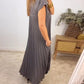 🔥HOT SALE🔥Sleeveless pleated simple solid colour dress-17