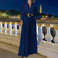 🔥HOT SALE-69% OFF💝Elegant long-sleeved blouse with V-neckline and wide sequinned jumpsuit trousers-8