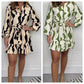 🌷Limited Time Offer 52% OFF🌷Casual Irregular Stripe Lapel Tie Waist Shirt Dress-8