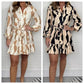 🌷Limited Time Offer 52% OFF🌷Casual Irregular Stripe Lapel Tie Waist Shirt Dress-9