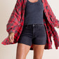 🔥Hot Sale 68% OFF🔥🏆Women's Mineral Washed Button Down Plaid Shirt-1