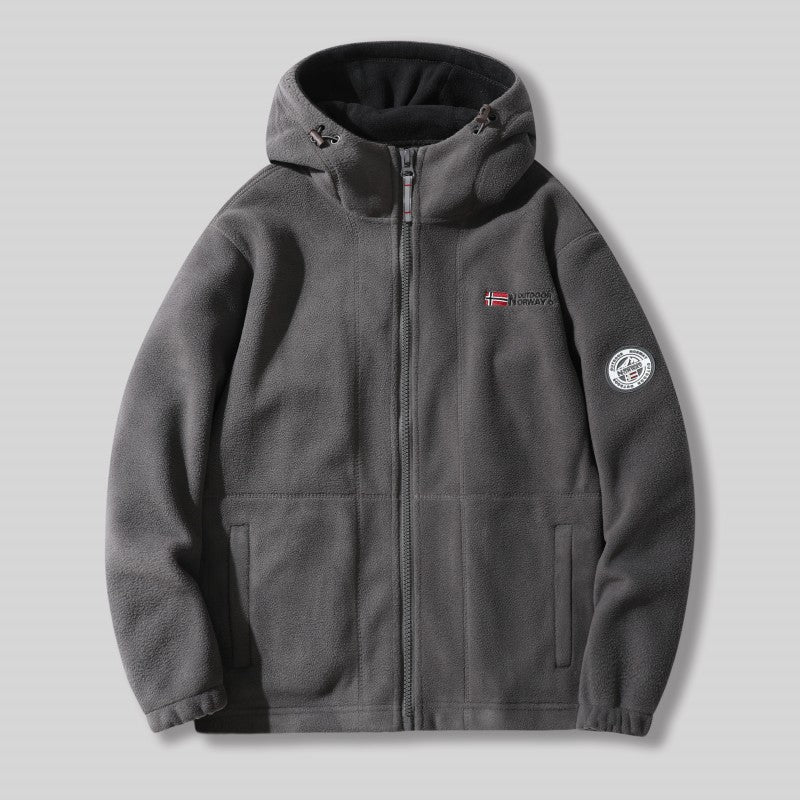🎅🎄Christmas Early Sale 35% OFF🎄Men's Double-Faced Faux Fleece Warm Hooded Jacket-1