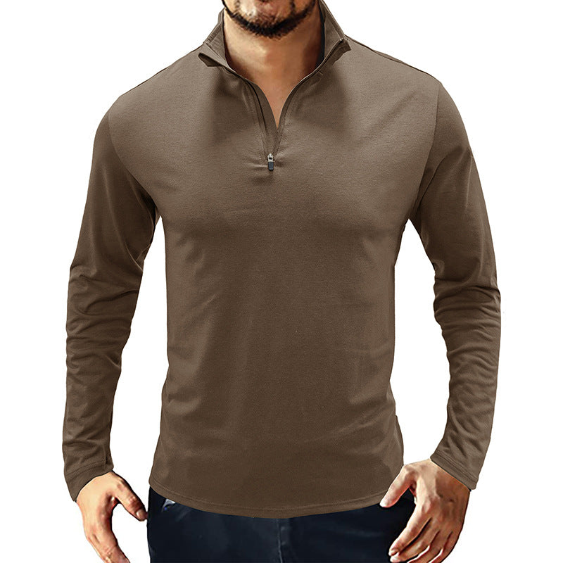🌷Limited Time 50% OFF💞Stand-up collar pullover zipper Tee-4