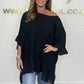 🌷Limited Time 52% OFF💞Loose Pleated Off Shoulder Blouses for Women-9