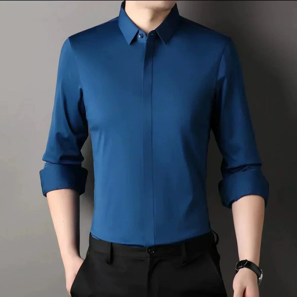 🔥2025 HOT SALE🔥Men's Wrinkle-Free Button-Down Shirt-9