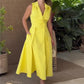 🔥Hot Sale 33% off💃Sleeveless Solid Color Lapel Midi Dresses✈️Buy 2 free shipping-10