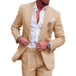 🔥HOT SALE 50% OFF🔥Men’s Breathable Linen Formal Suit Blazer and Pants 2-piece Set-2