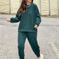 💕HOT SALE 49% OFF💕Women’s Trendy Solid Color Two-Piece Set Top & Pants-12