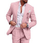 🔥HOT SALE 50% OFF🔥Men’s Breathable Linen Formal Suit Blazer and Pants 2-piece Set-5
