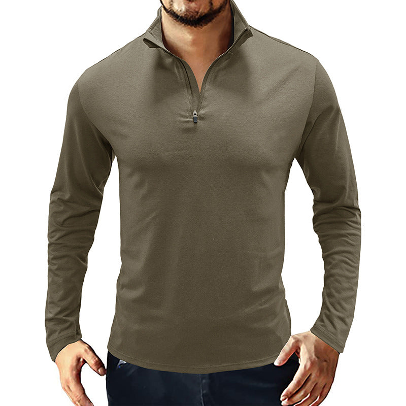 🌷Limited Time 50% OFF💞Stand-up collar pullover zipper Tee-3