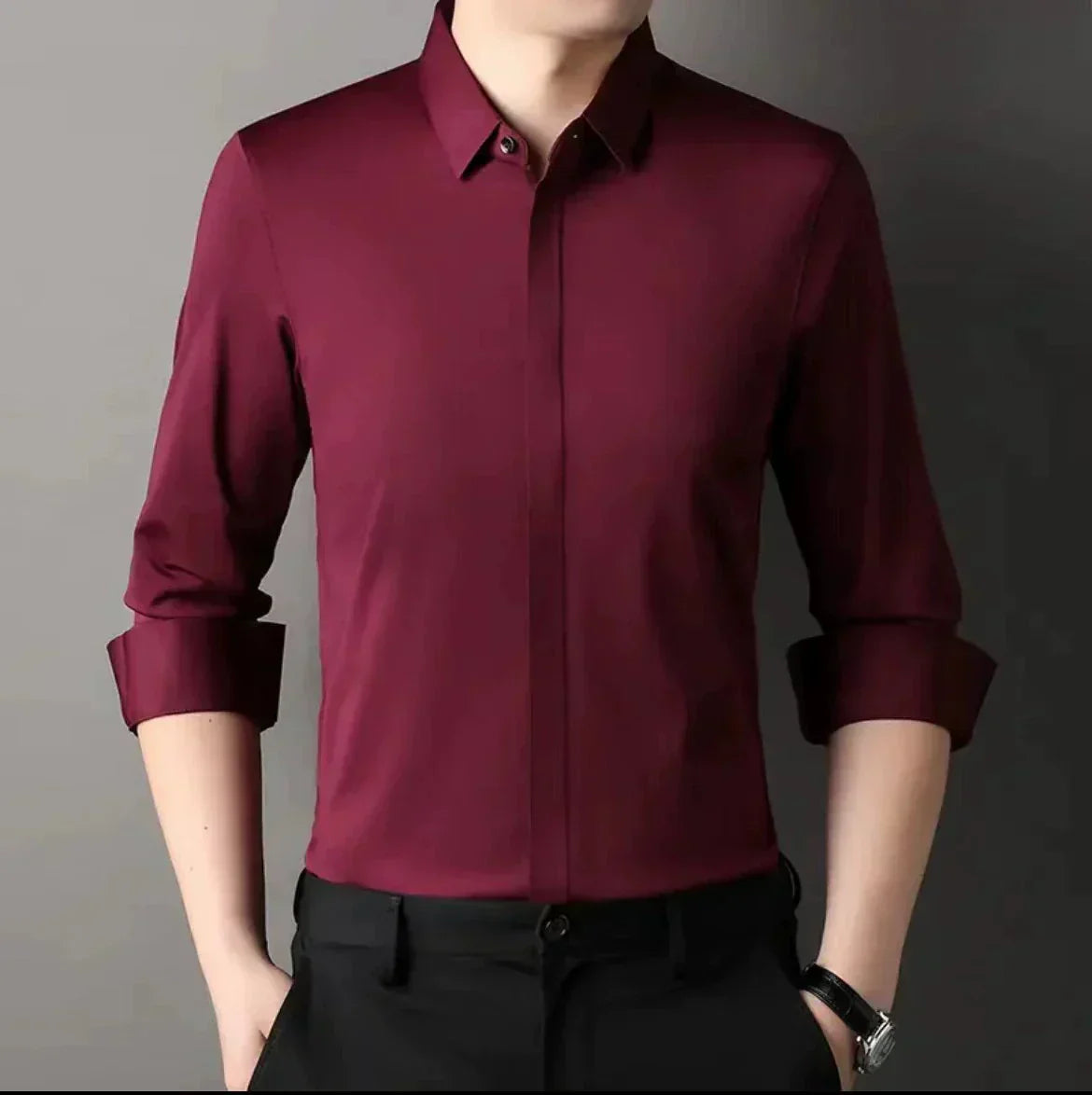 🔥2025 HOT SALE🔥Men's Wrinkle-Free Button-Down Shirt-10