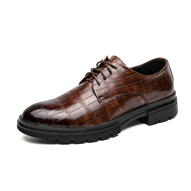 🎁Clearance Sale 53% OFF⏳Men's  Fashion Crocodile Print Casual Business Leather Shoes-6