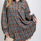 🔥Hot Sale 68% OFF🔥🏆Women's Mineral Washed Button Down Plaid Shirt-14