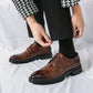 🎁Clearance Sale 53% OFF⏳Men's  Fashion Crocodile Print Casual Business Leather Shoes-4
