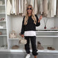 💜Women's Hooded Patchwork Casual Sweatshirt Suit-5
