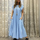 🔥HOT SALE🔥Sleeveless pleated simple solid colour dress-4