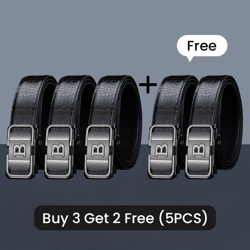✨New Arrival✨Men's Crocodile-Patterned Automatic Buckle Belt-17