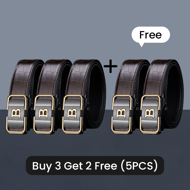 ✨New Arrival✨Men's Crocodile-Patterned Automatic Buckle Belt-14